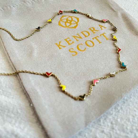 •••SOLD•••NWT Kendra Scott Haven Heart Gold Strand Necklace in Multi Mix - Picture 7 of 11